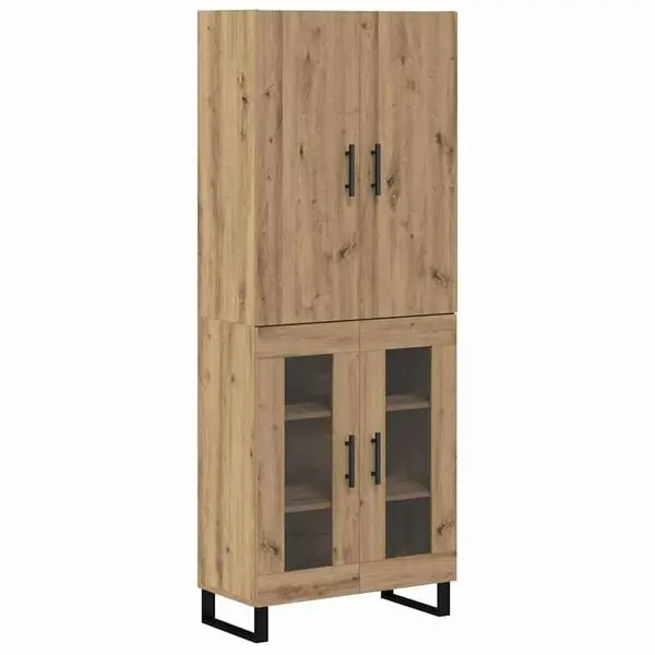 vidaXL Skåp 2 pcs Artisan Ek 69,5 x 34 x 180 cm Populär