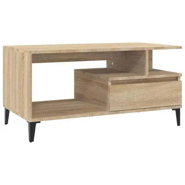 Expressleverans vidaXL Soffbord sonoma-ek 90x49x45 cm konstruerat trä