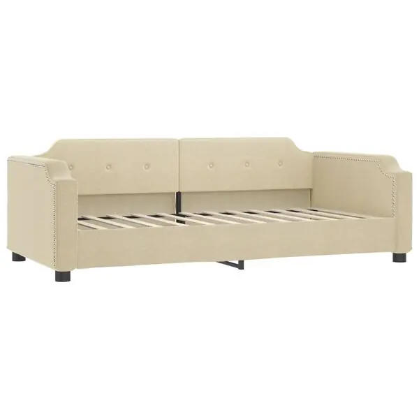 Erbjudandepris vidaXL Dagbädd gräddvit 80x200 cm tyg