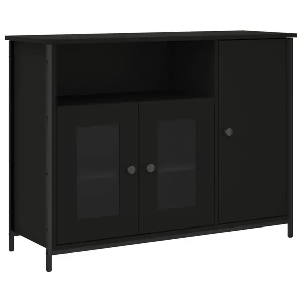 vidaXL Skänk svart 100x35x75 cm konstruerat trä Populär