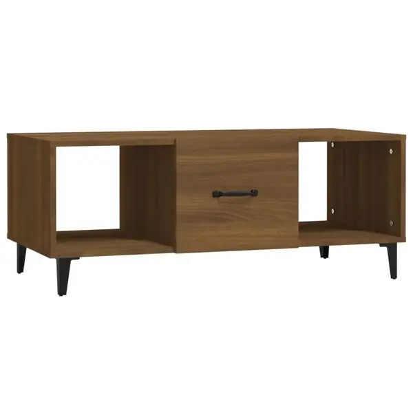 vidaXL Soffbord brun ek 102x50x40 cm konstruerat trä Extra rabatt