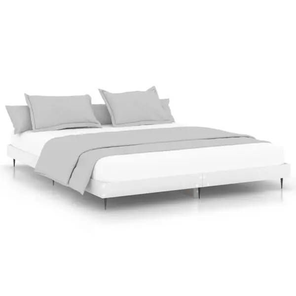 Kundfavorit vidaXL Sängram vit 200x200 cm konstruerat trä