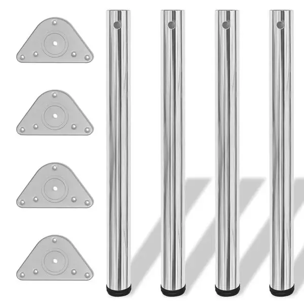 Billigare 4 Höjdjusterbara bordsben i krom 710 mm