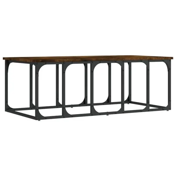 Premium vidaXL Soffbord rökfärgad ek 100x50x35,5 cm konstruerat trä
