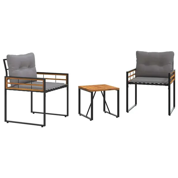 Kundfavorit vidaXL Utemöbelset med kudde 3 pcs Ljusgrå