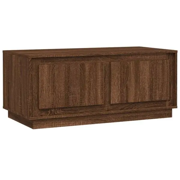 vidaXL Soffbord brun ek 102x50x44 cm konstruerat trä Snabb leverans