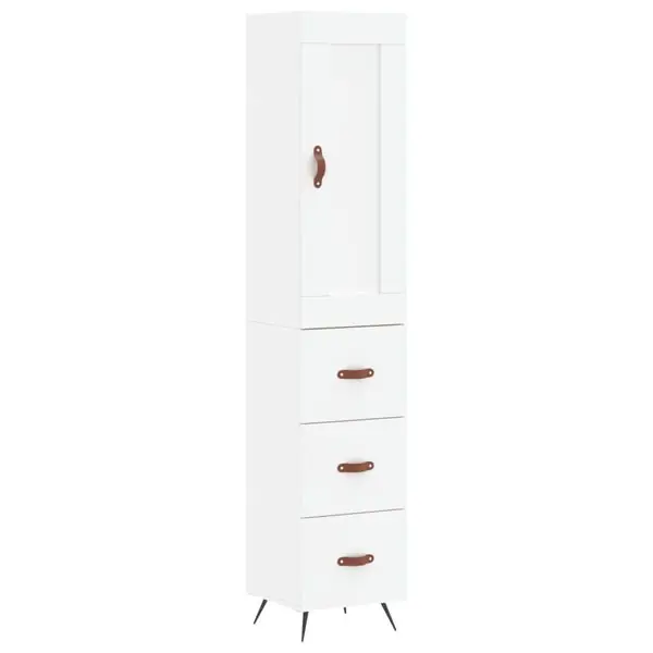 Nyhet vidaXL Högskåp vit 34,5x34x180 cm konstruerat trä