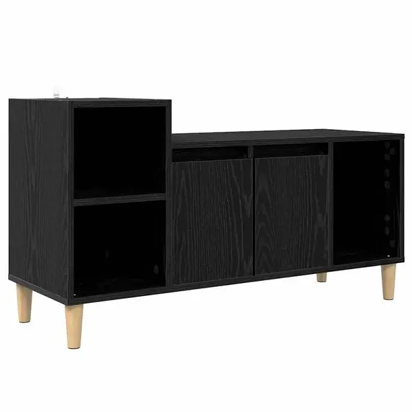 vidaXL TV-skåp Svart Ek 100 x 35 x 55 cm Konstruerat trä Erbjudandepris