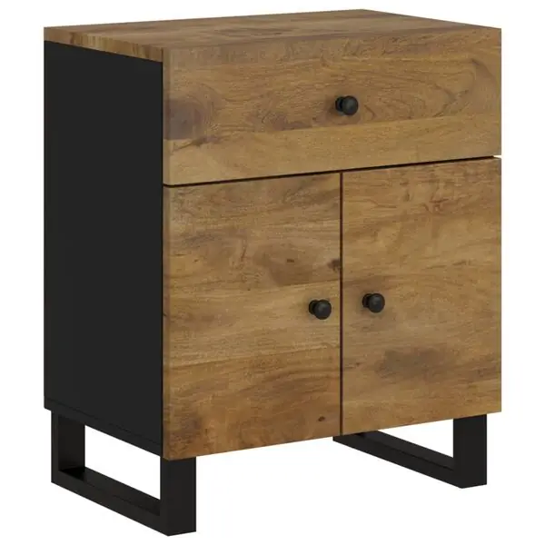 vidaXL Sängbord 50x33x60 cm massivt mangoträ och konstruerat trä Billigare