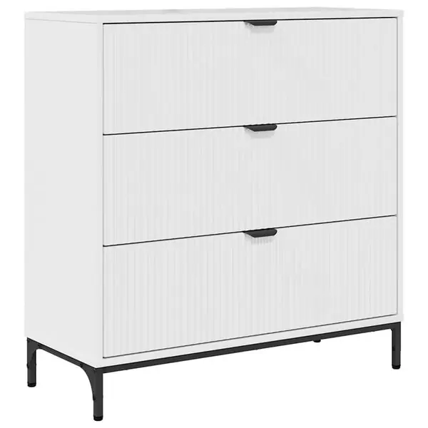 vidaXL Sideboard Högblanka vita 79,5 x 33 x 82 cm Konstruerat trä Bästa pris