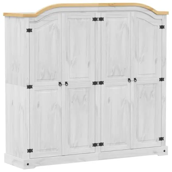 Lägg i varukorgen vidaXL Garderob Corona vit 194x52x186 cm massiv furu