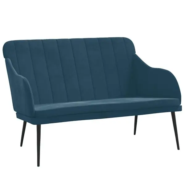 Begränsat antal VidaXL Bänk blå 110x76x80 cm sammet