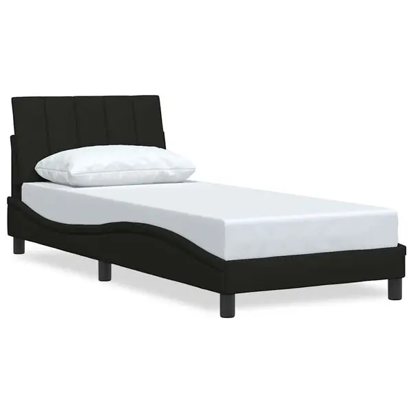 vidaXL Bed Frame without Mattress "Hanko" Black 90x190 cm Fabric Kampanj