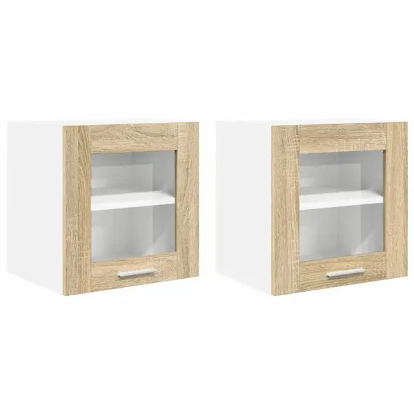 vidaXL Hängande skåp 2 pcs Sonoma-ek 40 x 31 x 40 cm Konstruerat trä Erbjudande