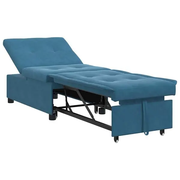vidaXL Soffsäng Blå 194 x 67 x 82 cm Sammet Trygg betalning