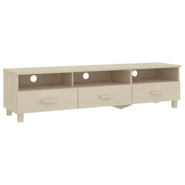 vidaXL Tv-bänk HAMAR honungsbrun 158x40x40 cm massiv furu risnedsättning