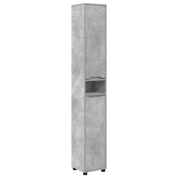vidaXL Badrumsskåp Betonggrå 30,5 x 30 x 195 cm Konstruerat trä Rabatter