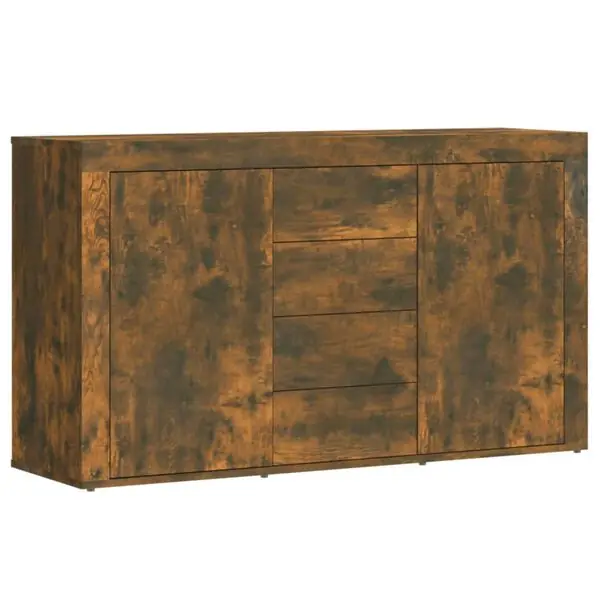 vidaXL Skänk rökfärgad ek 120x36x69 cm konstruerat trä Fynd