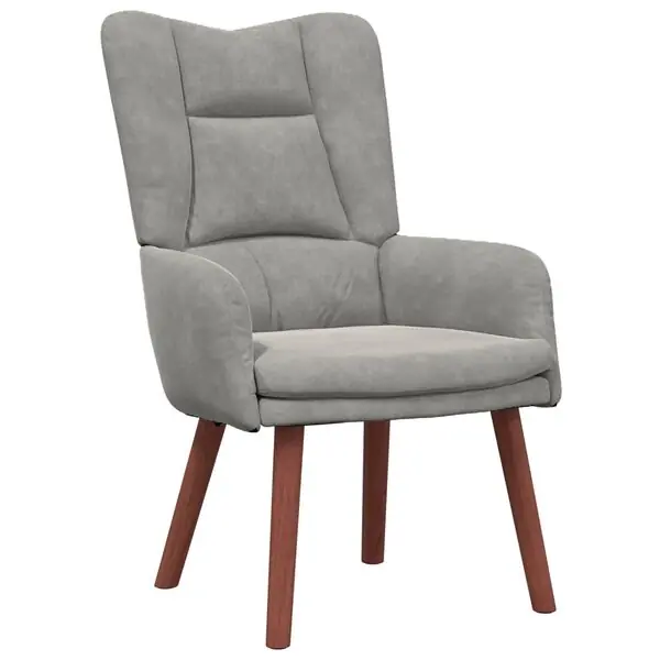 vidaXL fåtölj Ljusgrå 63 x 67 x 94 cm Sammet Erbjudande