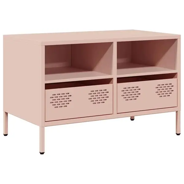 Endast idag vidaXL Tv-bänk rosa 68x39x43,5 cm kallvalsat stål