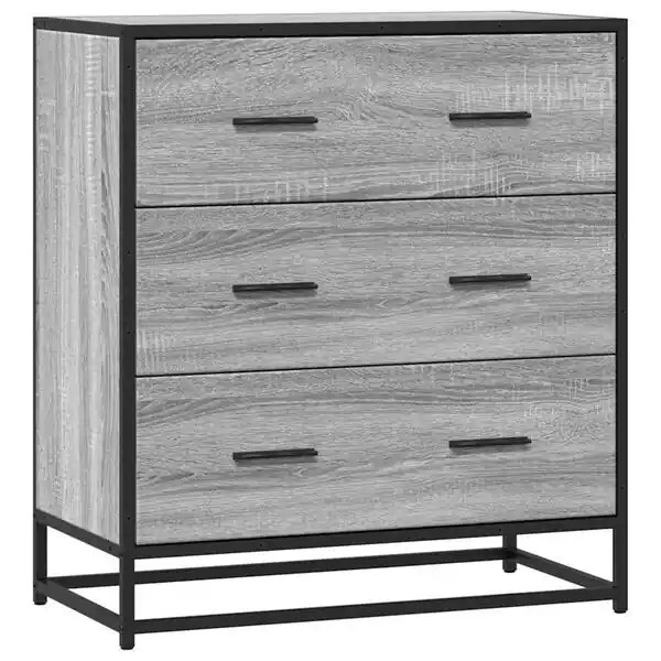 Extra rabatt vidaXL Skänk grå sonoma 68x35x76 cm konstruerat trä och metall