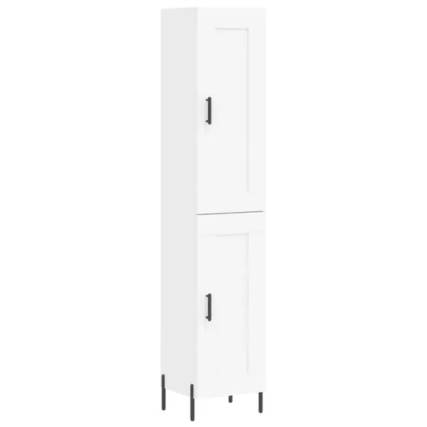 vidaXL Högskåp vit 34,5x34x180 cm konstruerat trä Kampanjpris