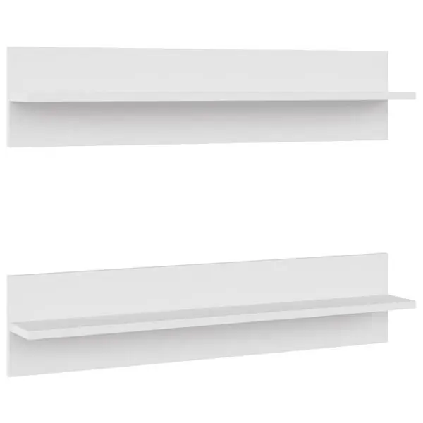 vidaXL Vägghyllor 2 st vit 80x11,5x18 cm konstruerat trä I lager
