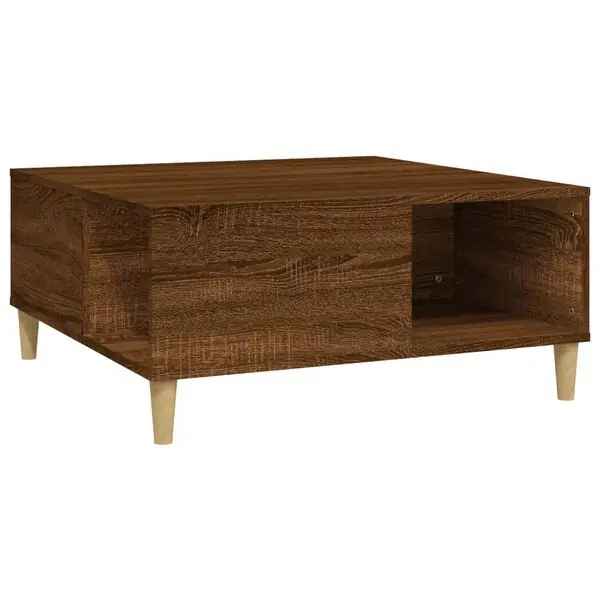 Snabb leverans vidaXL Soffbord brun ek 80x80x36,5 cm konstruerat trä