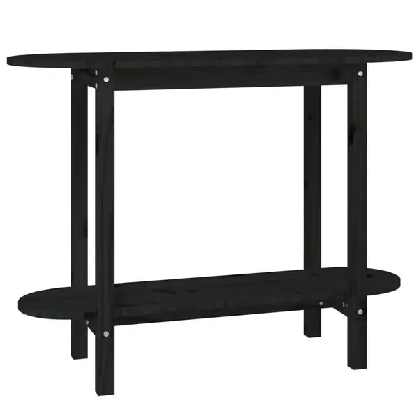vidaXL Konsolbord svart 110x40x80 cm massiv furu Begränsad tid