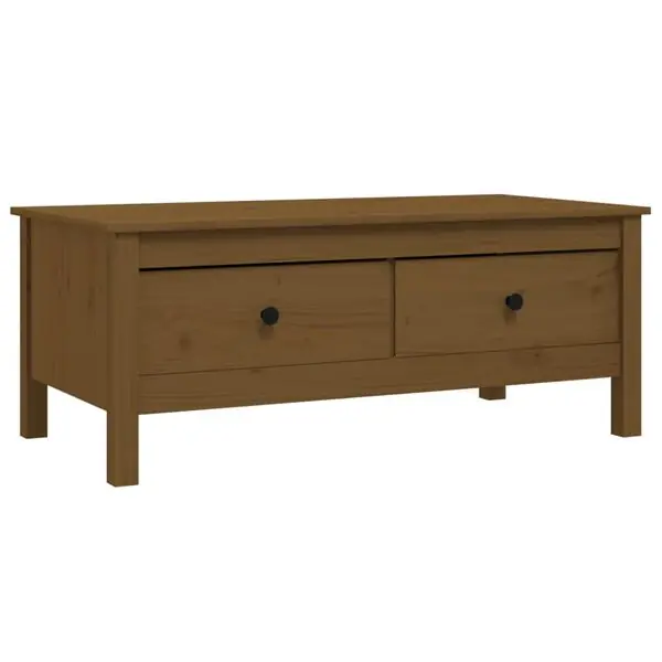 Billig vidaXL Soffbord honungsbrun 100x50x40 cm massiv furu