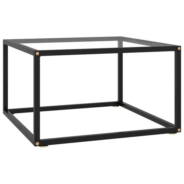Köp nu vidaXL Soffbord svart med härdat glas 60x60x35 cm