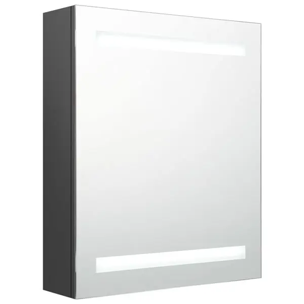 vidaXL Spegelskåp med LED grå 50x14x60 cm Utförsäljning