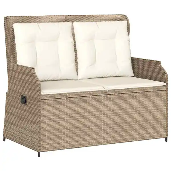 Rea vidaXL Trädgårdsbänk Beige konstrotting