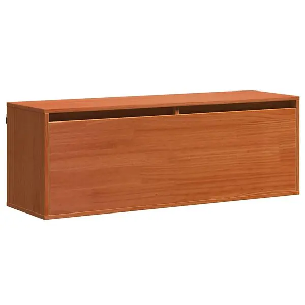 Fynd vidaXL Väggskåp med hylla Vaxbrun 100 x 30 x 35 cm Massiv furu