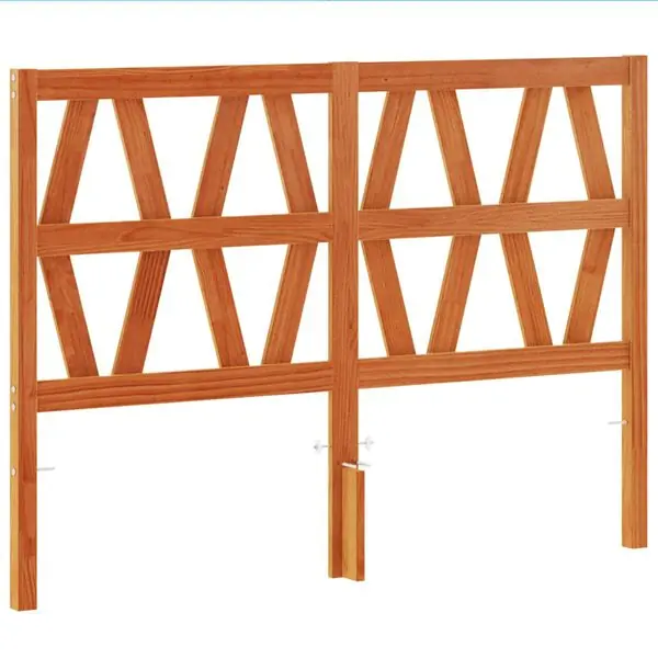 vidaXL Huvudgavel vaxbrun 135 cm massiv furu Fynd
