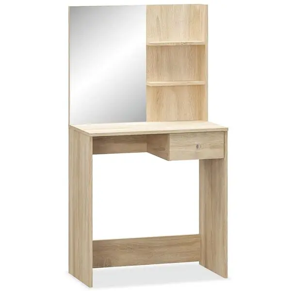 vidaXL Sminkbord spånskiva 75x40x141 cm ek Lägg i varukorgen