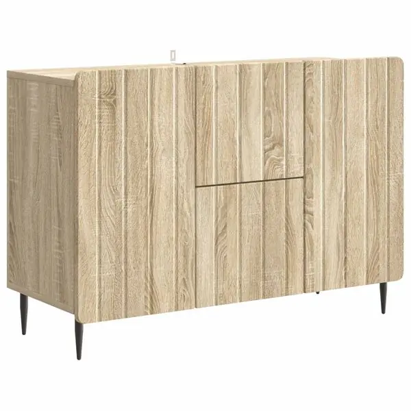 vidaXL Sideboard med låda Sonoma-ek 89 x 34,5 x 62 cm Konstruerat trä Rea