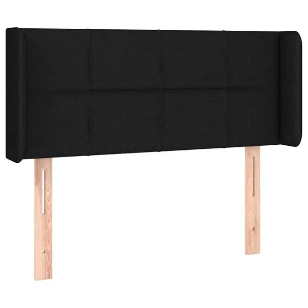 Billigare vidaXL Sänggavel med kanter svart 83x16x78/88 cm tyg