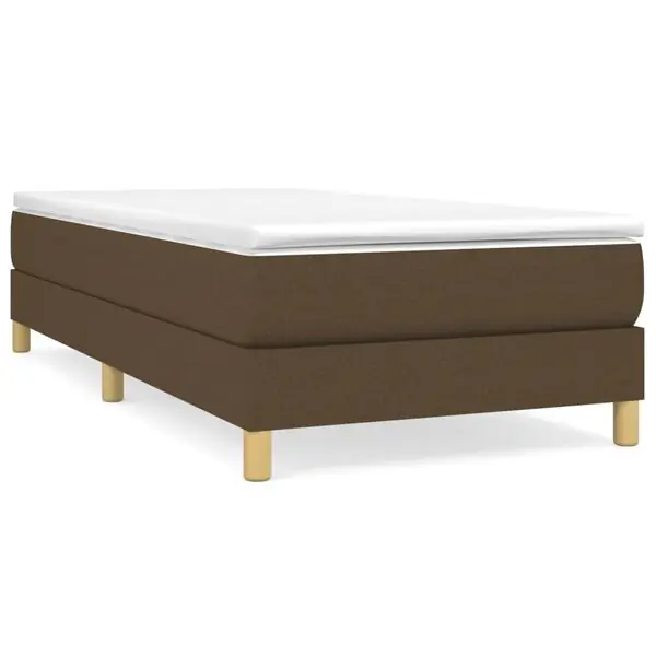 Premium vidaXL Boxspring-sängram mörkbrun 80x200 cm tyg