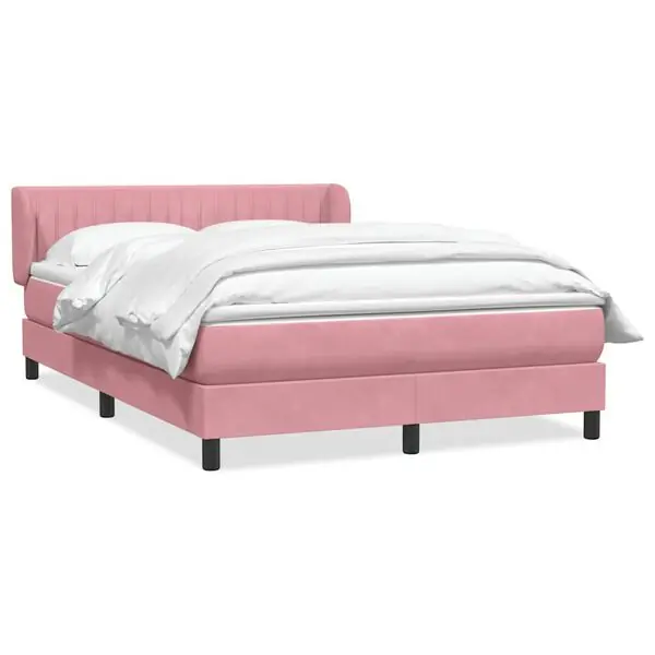 Säker betalning vidaXL Ramsäng med madrass rosa 160x210 cm sammet