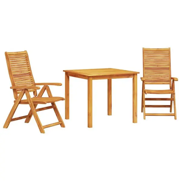 Begränsat erbjudande vidaXL Trädgårdsmöbelset 3 pcs Brun Massivt Akaciaträ