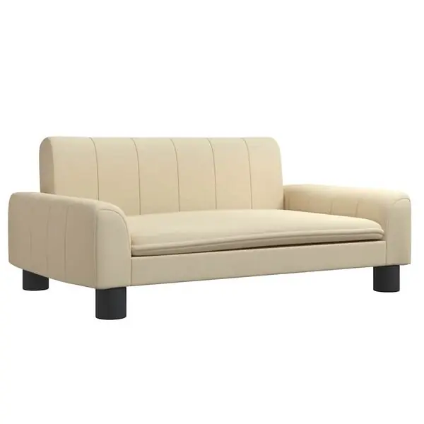 vidaXL Barnsoffa gräddvit 70x45x30 cm tyg Nyhet