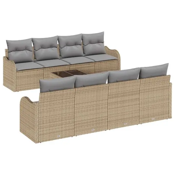 vidaXL Trädgårdsoffset Beige 55 x 55 x 37 cm konstrotting Fynd