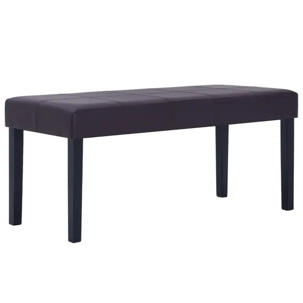 vidaXL Bänk 106 cm konstläder brun risnedsättning