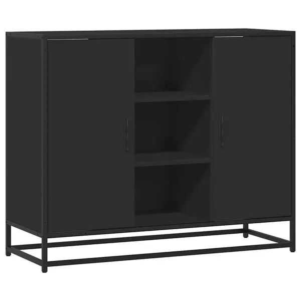 Rea vidaXL Skänk svart 92x35x76 cm konstruerat trä