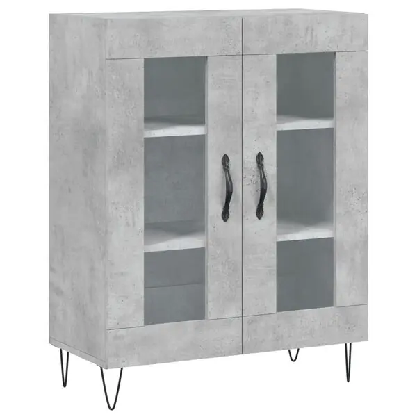 vidaXL Skänk betonggrå 69,5x34x90 cm konstruerat trä Billigare