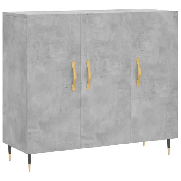 Nyhet vidaXL Byrå betonggrå 90x34x80 cm konstruerat trä