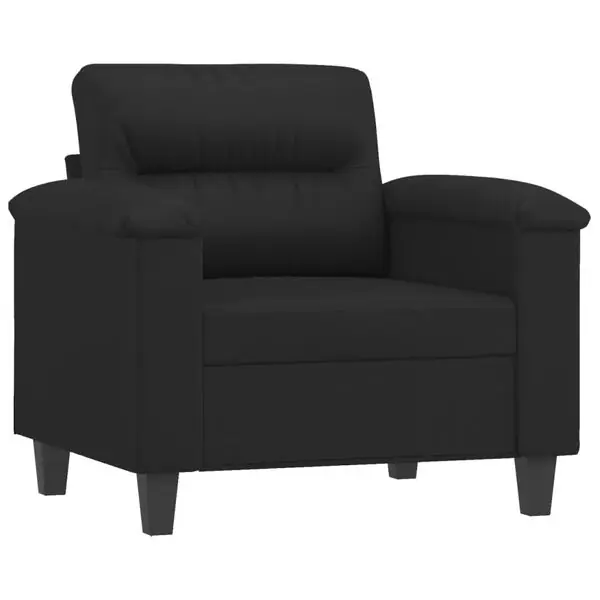 vidaXL Fåtölj svart 60 cm konstläder risnedsättning