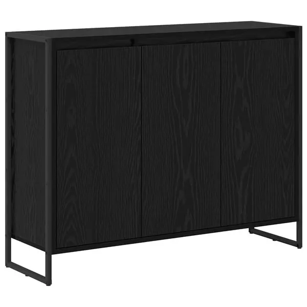 Fynd vidaXL Sidokabinett Svart Ek 96,5 x 30 x 75 cm Konstruerat trä