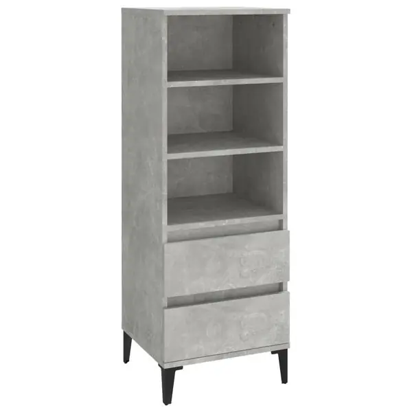 vidaXL Högskåp betonggrå 40x36x110 cm konstruerat trä Begränsat erbjudande